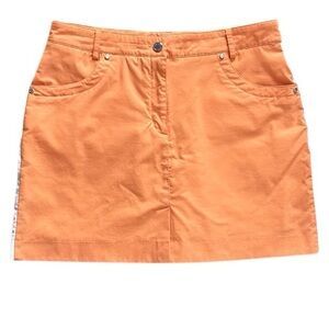 LOHLA Sport Orange Golf Skort Skirt Size 8 Athletic Stretch Built In Shorts